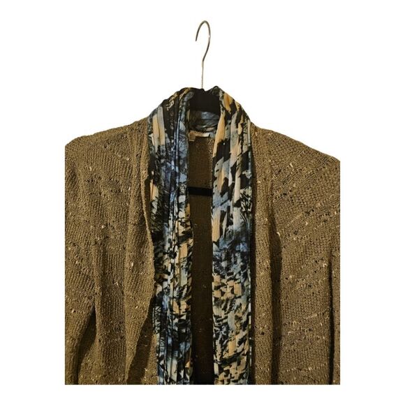 ALBERTO MAKALI Scarf Shawl Sweater Cardigan - Size Large - Picture 3 of 9